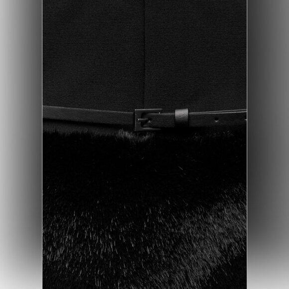 Zara DRESS WITH FAUX FUR BELT - Picture 9 of 10